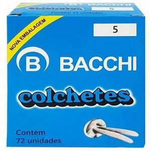 Colchetes nº5 Bacchi com 72 unidades