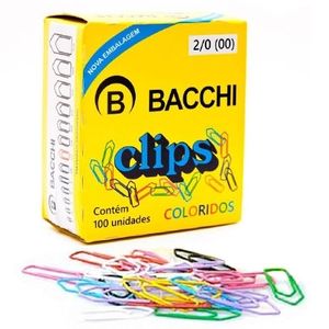Clips Coloridos Bacchi- 50 unidades nº6/0