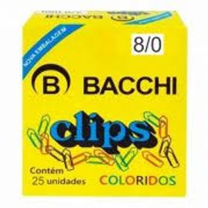 Clips Coloridos Bacchi- 25 unidades nº8/0
