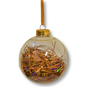 Bola de Natal Transparente Com Fitilho Sortido 10cm PM9975
