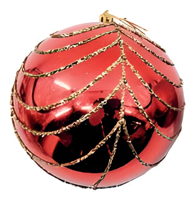 Bola de Natal Glitter Cor Vermelha 4cm Jogo com 12 Peças - 1923521