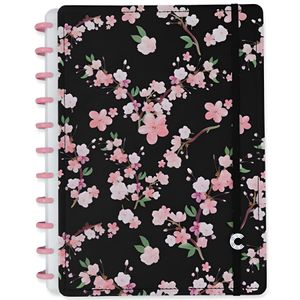 Caderno Inteligente Médio By Gocase Rose Black 80 folhas Cimd3104