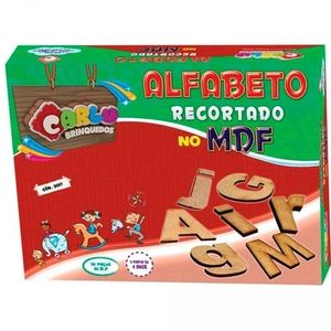Alfabeto Recortado Pequeno MDF 36 peças 3017