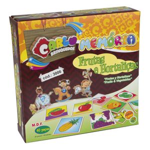 Memoria Frutas E Hortaliças 40 peças MDF 3006