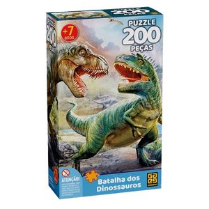 Puzzle 200 peças Batalha Dos Dinossauros 4044