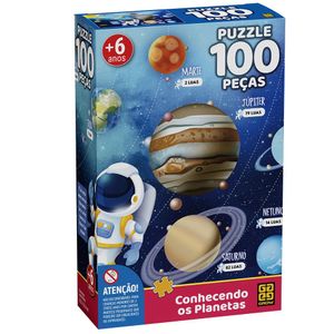 Quebra Cabeça Puzzle 100 peças Conhecendo Os Planetas 3931