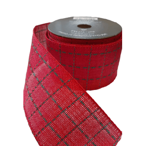 Fita Aramada Vermelho Quadriculado 9,14x6,3cm Yj7143