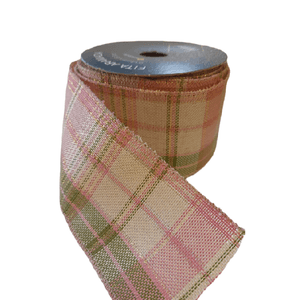 Fita Aramada Rosa e Verde 9,14x6,3cm Yj7158