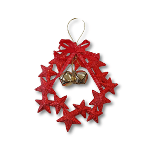 Pendente Guirlanda Estrela Com Guizo Wf1410