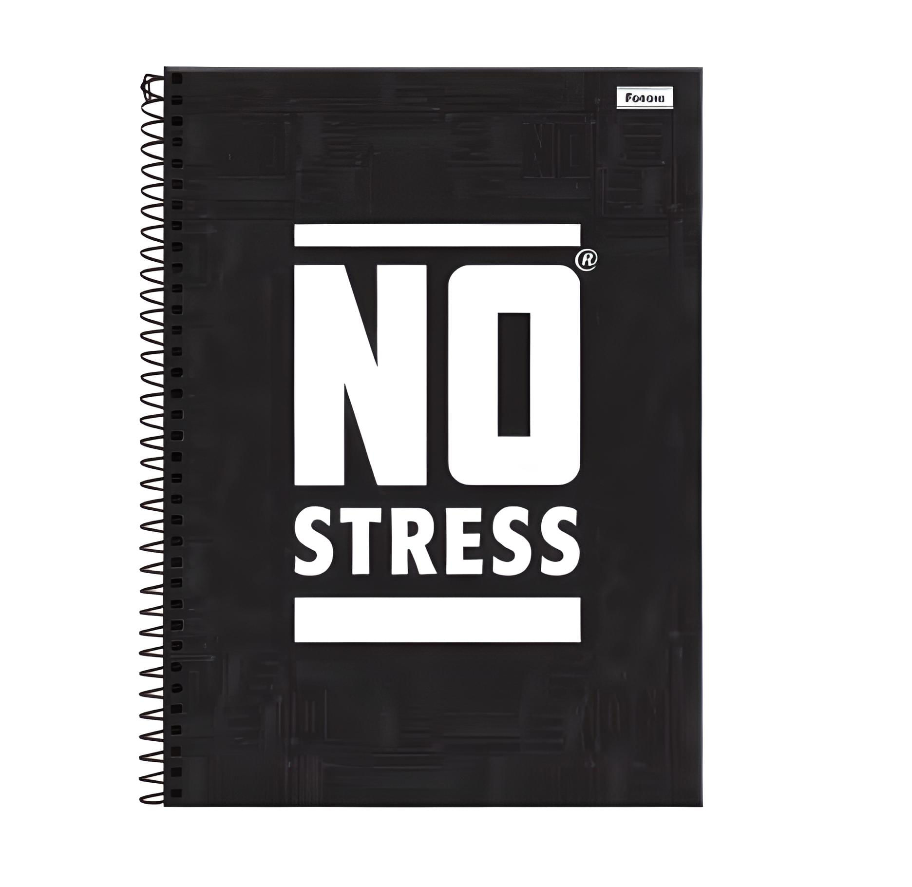 Caderno Espiral Universitário Capa Dura 10 Matérias Foroni No Stress 160  Folhas