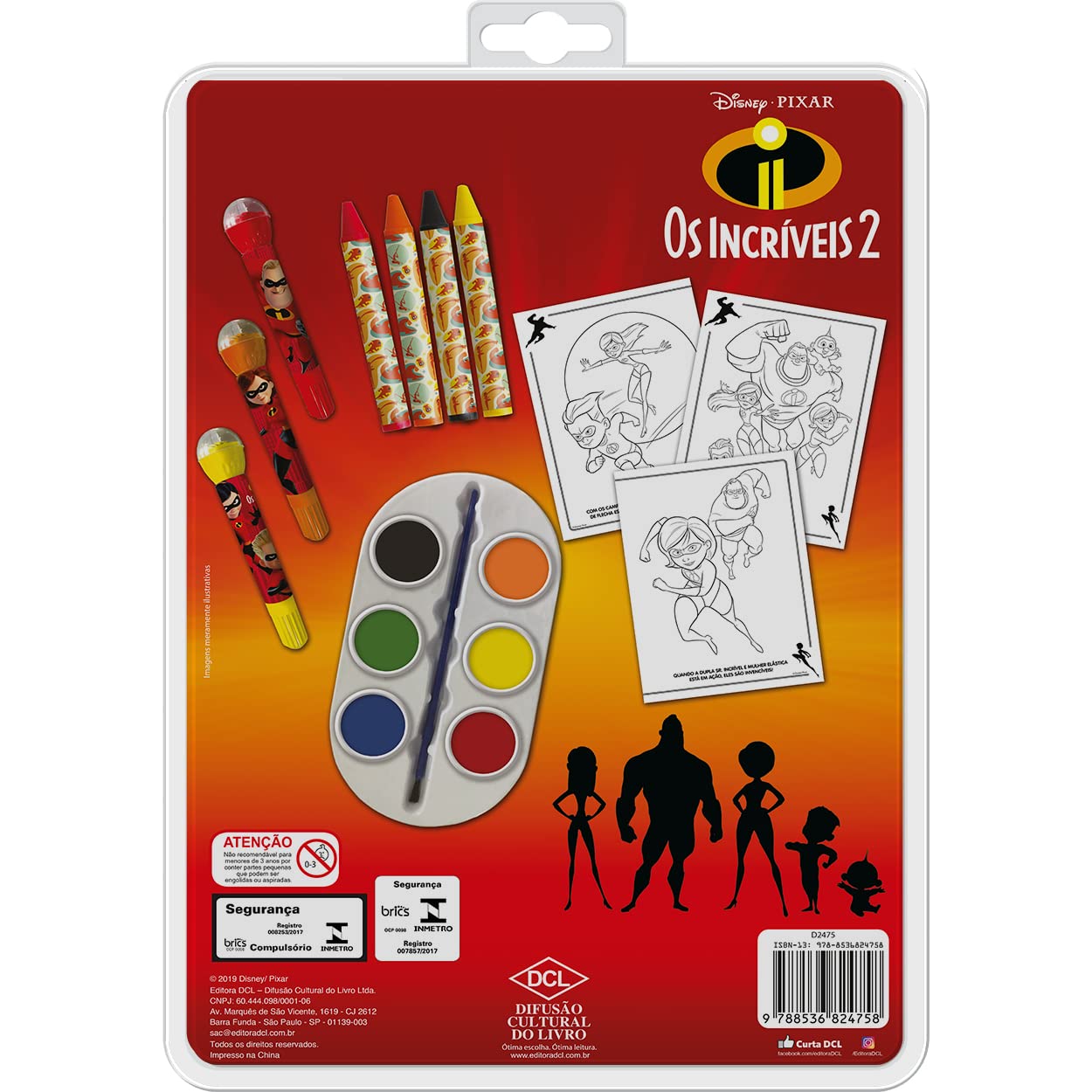 Kit 2 Revistas COLORIR PERSONAGENS DISNEY PINTE LEGAL e BRINQUE DISNEY com  2 caixinmhas de Lápis de Cor 6 Cores ou seja 12 lápis de cor Passatempo,  Jogos, Atividades, Pintar e Colorir