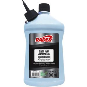 Tinta Reabastecedor para Marcador de Quadro Branco 1000ml Radex Preto