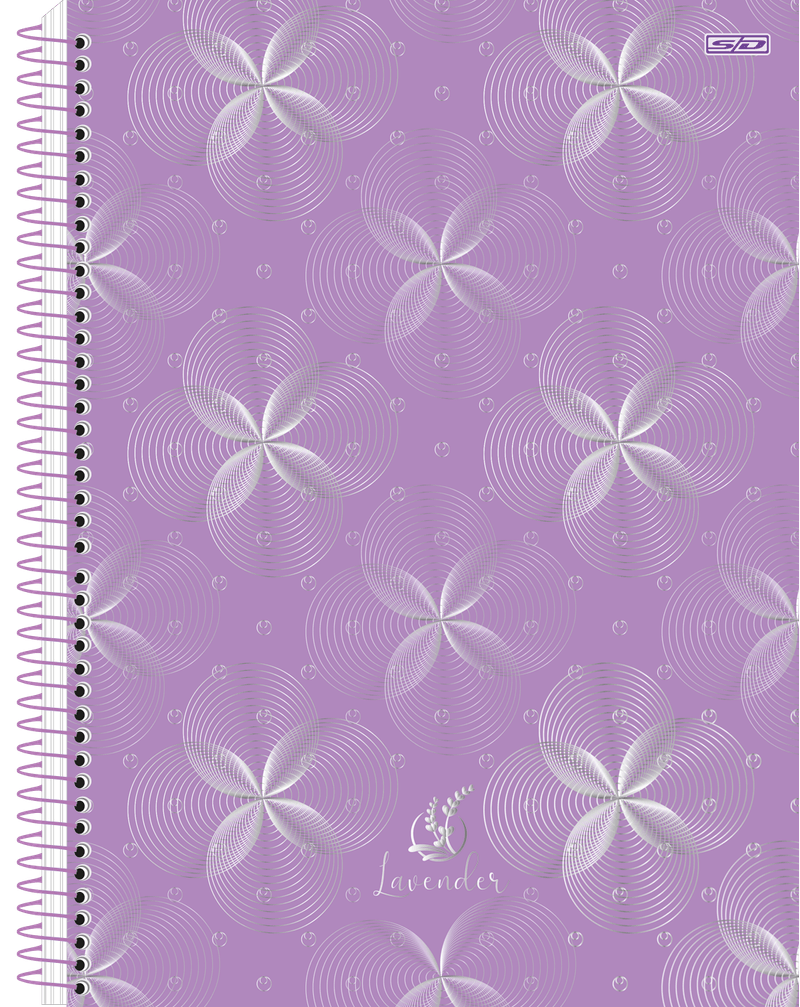 Caderno Espiral Capa Dura 1 Matéria Lavender 80 Folhas 2070