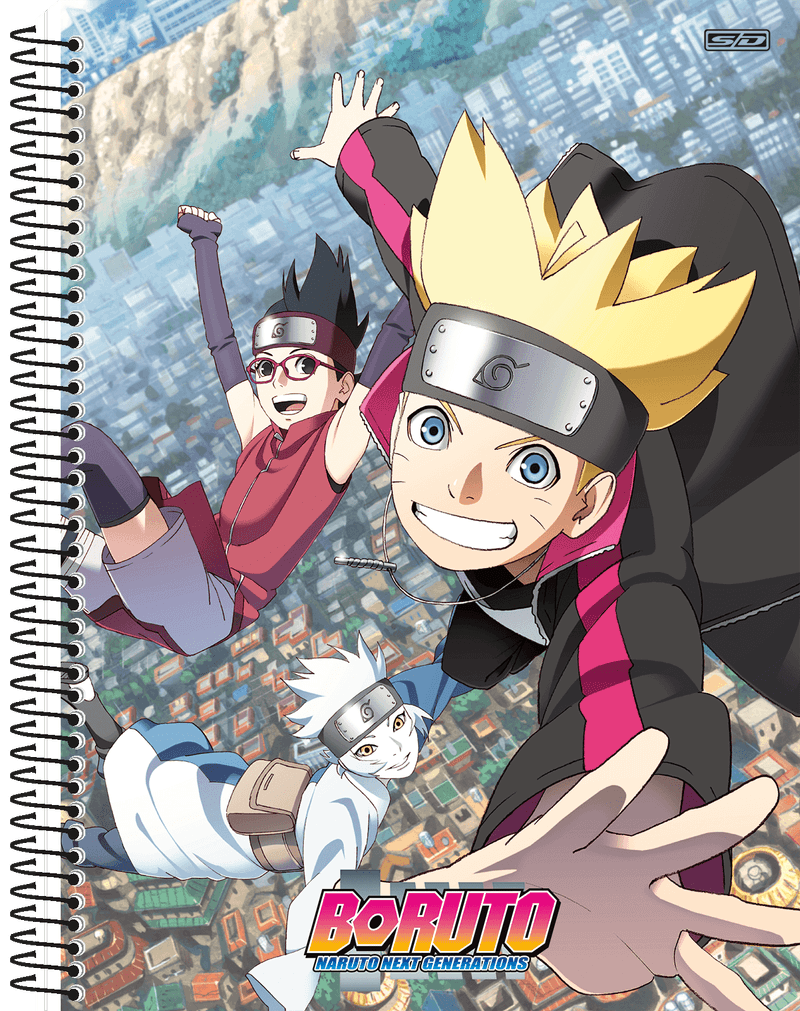 Caderno Boruto Filho Do Naruto Escolar 80 Folhas 1 Matéria