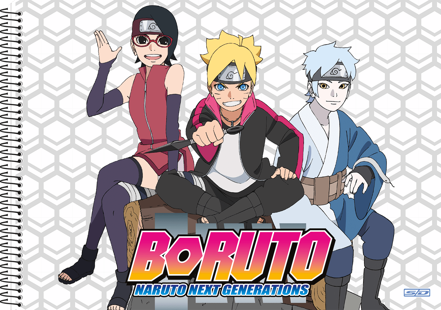 Caderno Cartografia Espiral – Boruto – Papelaria Giga