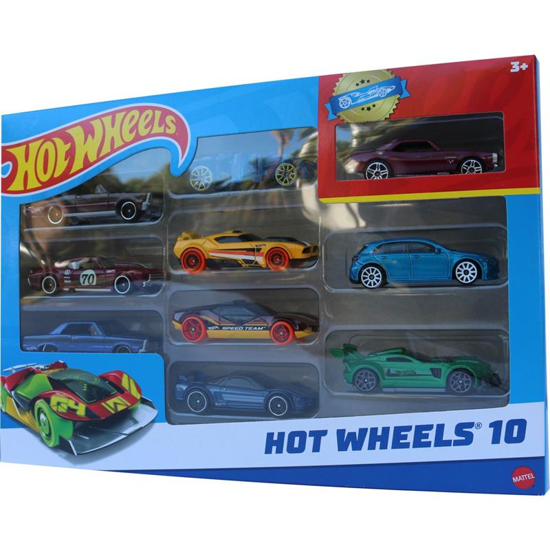 Pacote com 10 Carrinhos Hot Wheels Mattel 54886