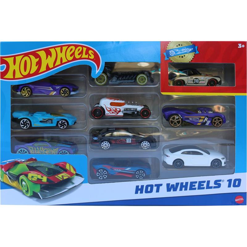 Pacote com 10 Carrinhos Hot Wheels Mattel 54886