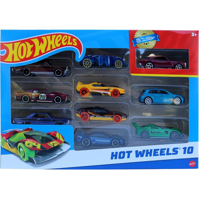 Pacote com 10 Carrinhos Hot Wheels Mattel 54886