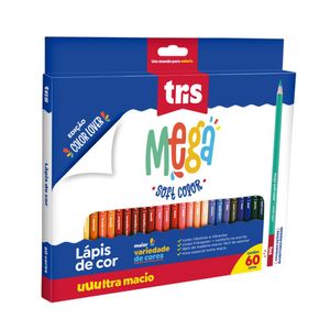 Lápis De Cor Tris Mega Soft Color- Edição Color Lover 60 Cores