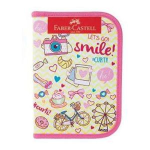 Estojo De Nylon Escolar Completo C/ 18 Uni. Lets Go- Faber-Castell