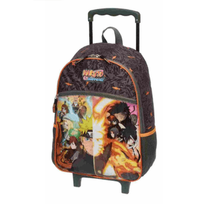 Mochila Escolar Com Carrinho Naruto Shippudem Ref. 978A01