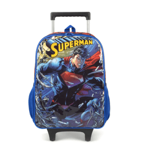 Mochila Escolar Com Carrinho SuperMan IC37892SM-AZ