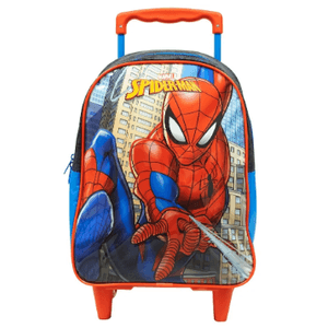 Mochila Escolar Com Carrinho 16 Spider Man 10660