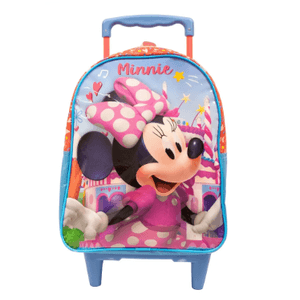 Mochila Escolar Com Carrinho Minnie 10550