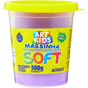 Massinha De Modelar 500gr Acrilex Soft Violeta