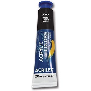 Tinta Acrílica 20ml Preto 320 Acrilex