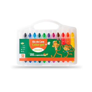 Giz De Cera Color Gel 12 Cores Leonora Ref. 72304