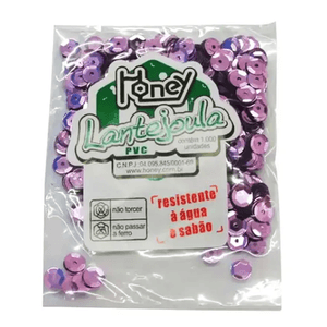 Lantejoulas Metalizadas Rosa Claro 8mm Com 1000 Unidades