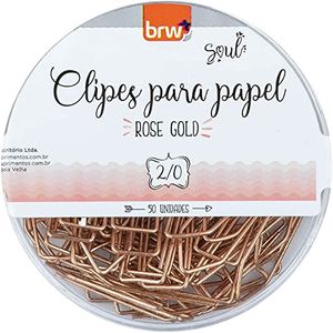 Clips Para Papel N2/0 Com 50 Unidades Rose Gold BRW Cl2053