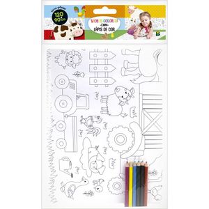 Livro-pôster para Colorir: Fazenda