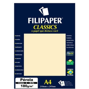 Filipaper CLASSICS PEROLADO Creme 180g/m² A4 20fls