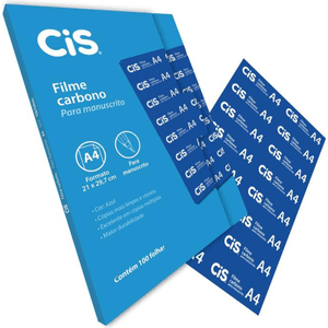 Papel carbono para lápis Cis Filme Azul A-4