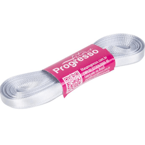 Fita De Cetim 07mm Prata 084 Com 10 Metros