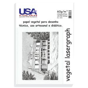 Papel Vegetal A4 60g. 210x297mm - Usa Folien